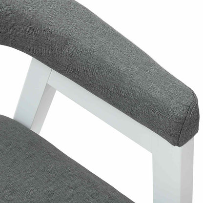 vidaXL Dining Chairs 2 pcs White 54 x 57 x 73 cm Solid Rubber Wood