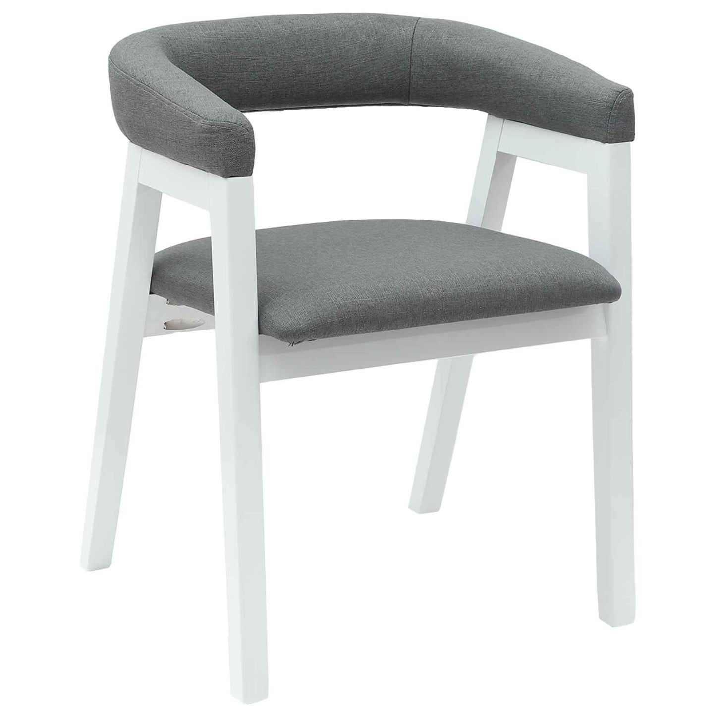vidaXL Dining Chairs 2 pcs White 54 x 57 x 73 cm Solid Rubber Wood