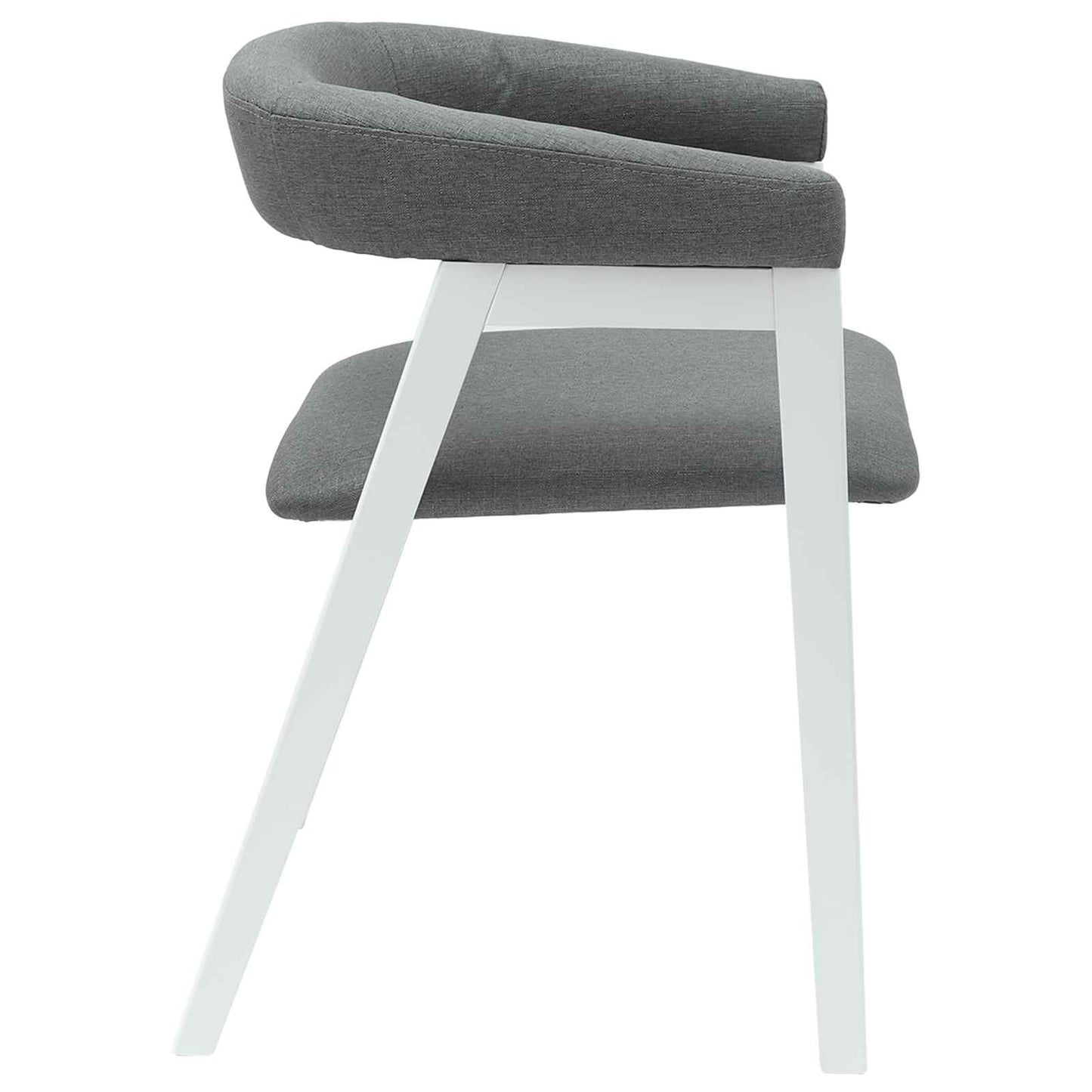 vidaXL Dining Chairs 2 pcs White 54 x 57 x 73 cm Solid Rubber Wood