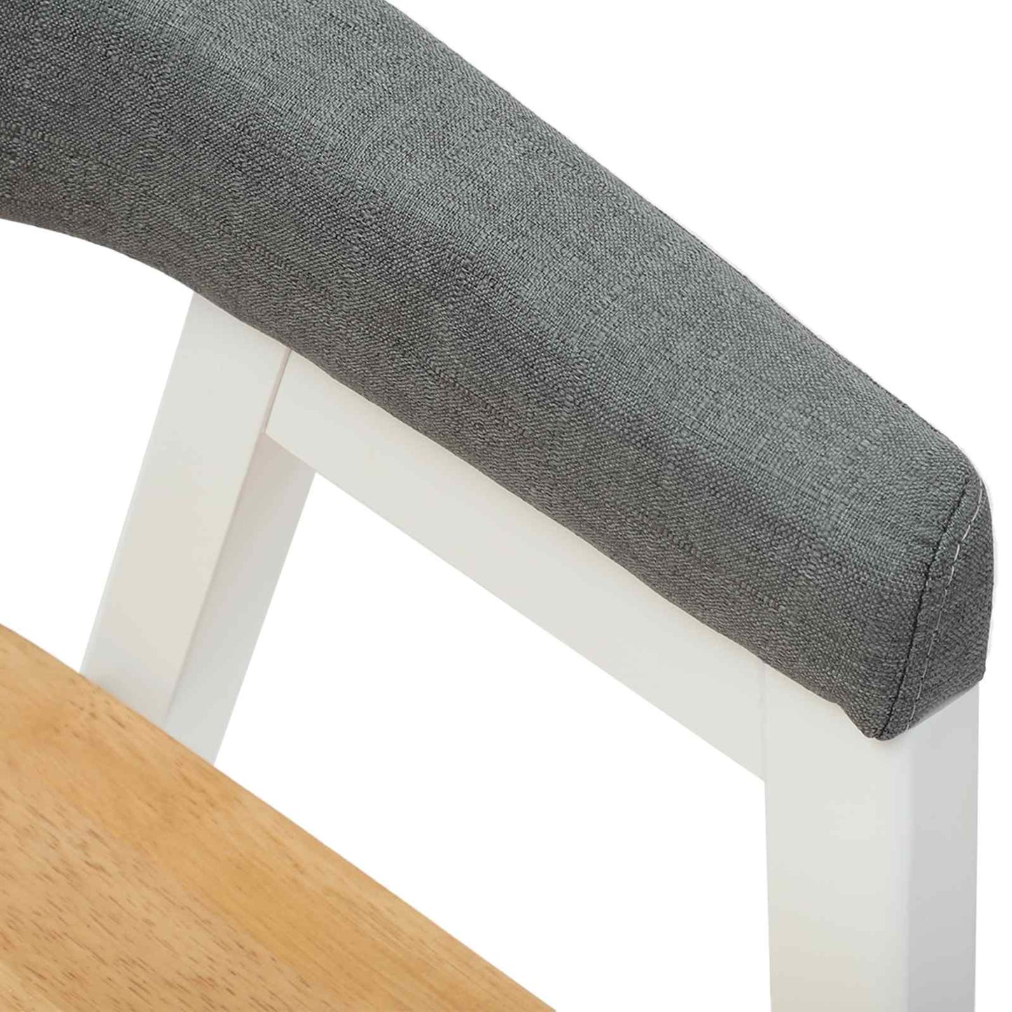 vidaXL Dining Chairs 2 pcs White 54 x 57 x 73 cm Solid Rubber Wood