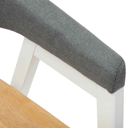 vidaXL Dining Chairs 2 pcs White 54 x 57 x 73 cm Solid Rubber Wood