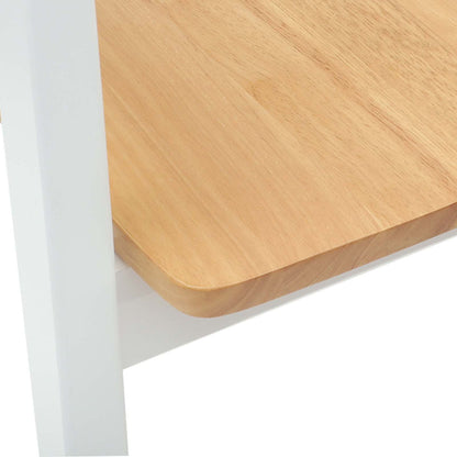 vidaXL Dining Chairs 2 pcs White 54 x 57 x 73 cm Solid Rubber Wood