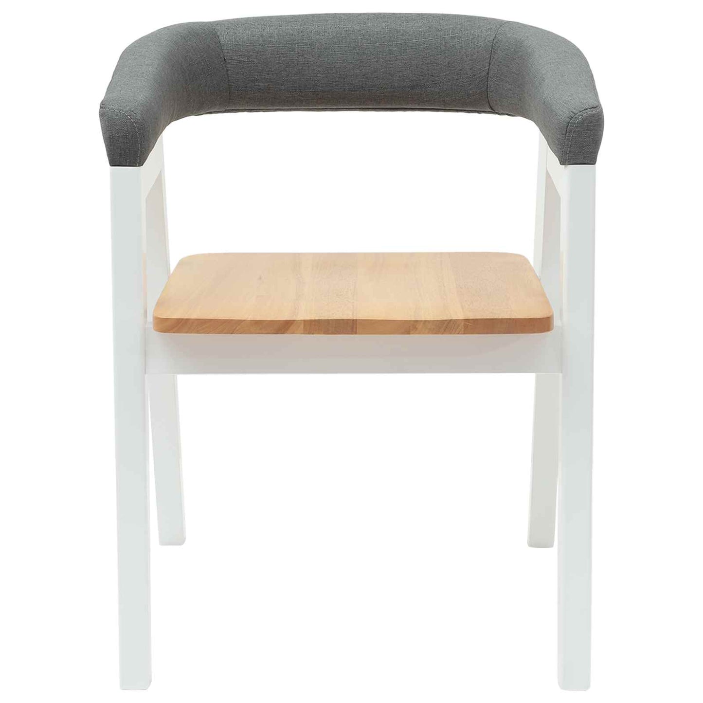 vidaXL Dining Chairs 2 pcs White 54 x 57 x 73 cm Solid Rubber Wood