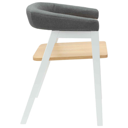 vidaXL Dining Chairs 2 pcs White 54 x 57 x 73 cm Solid Rubber Wood