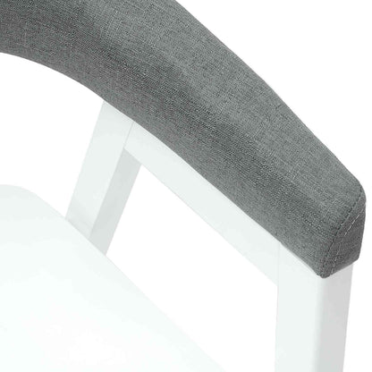 vidaXL Dining Chairs 2 pcs White 54 x 57 x 73 cm Solid Rubber Wood
