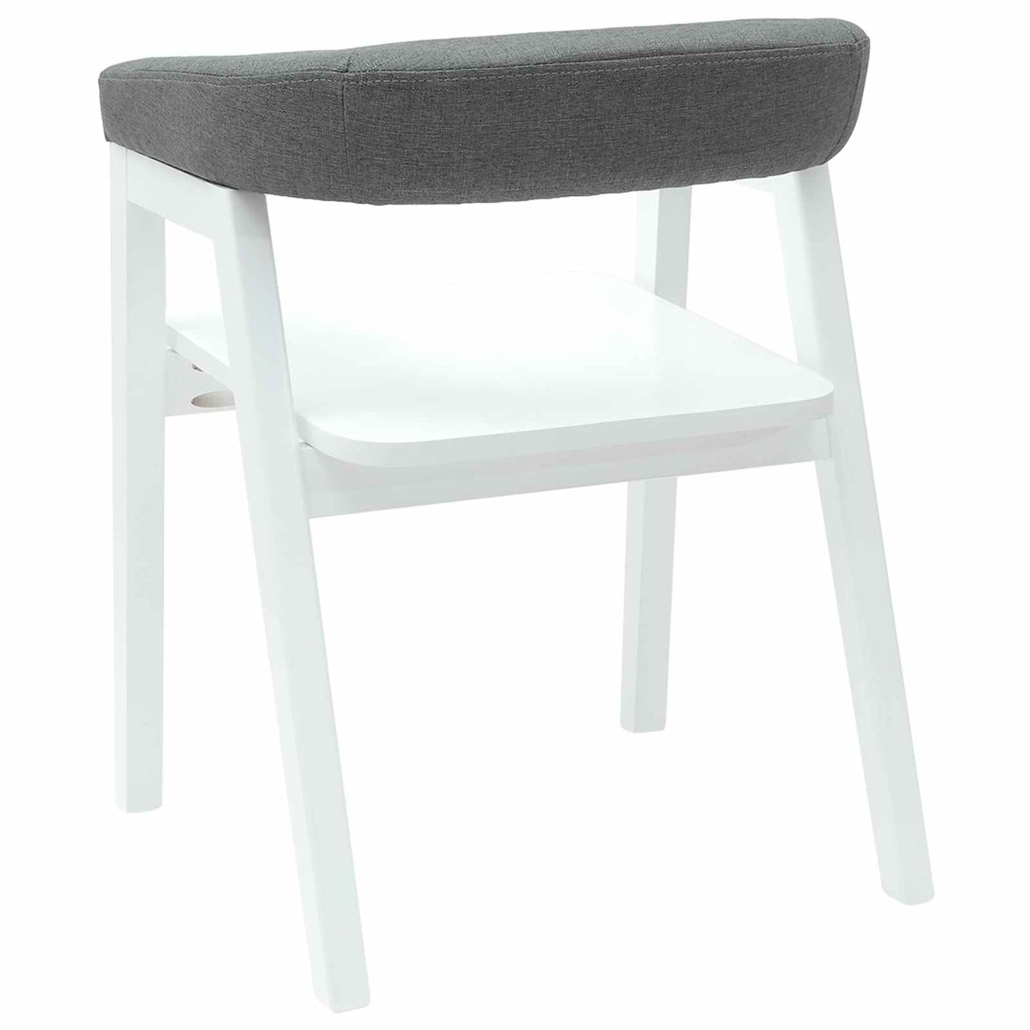 vidaXL Dining Chairs 2 pcs White 54 x 57 x 73 cm Solid Rubber Wood