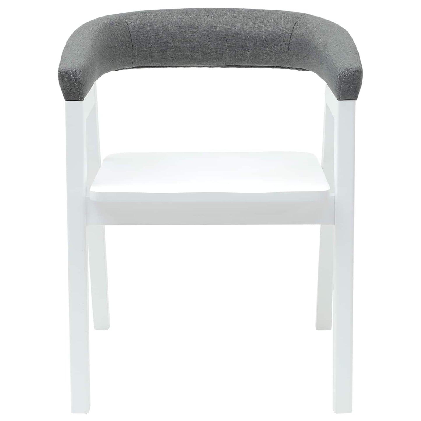 vidaXL Dining Chairs 2 pcs White 54 x 57 x 73 cm Solid Rubber Wood