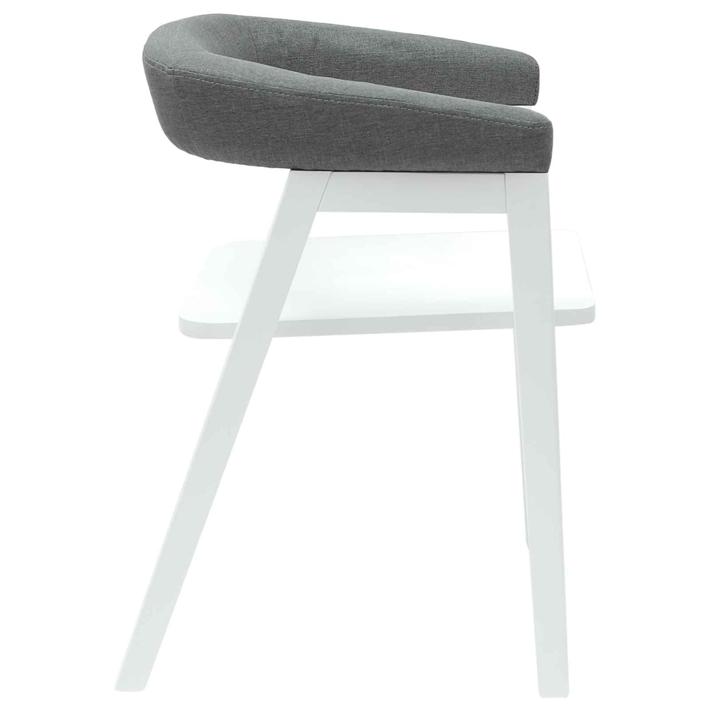vidaXL Dining Chairs 2 pcs White 54 x 57 x 73 cm Solid Rubber Wood