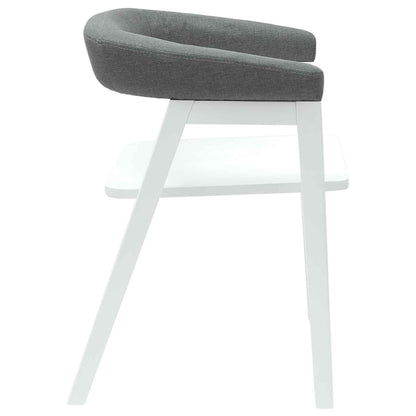 vidaXL Dining Chairs 2 pcs White 54 x 57 x 73 cm Solid Rubber Wood
