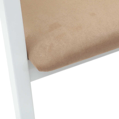 vidaXL Dining Chairs 2 pcs White 54 x 57 x 73 cm Solid Rubber Wood