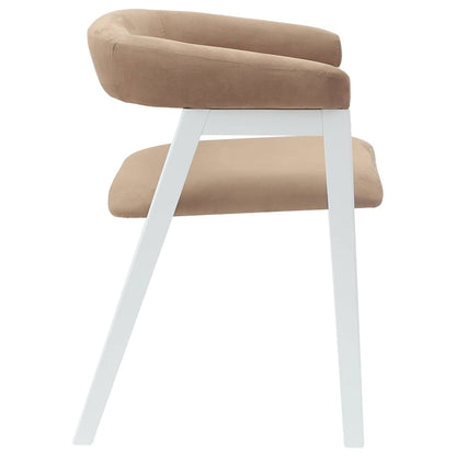 vidaXL Dining Chairs 2 pcs White 54 x 57 x 73 cm Solid Rubber Wood