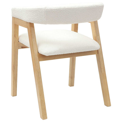 vidaXL Dining Chairs 2 pcs Natural 54 x 57 x 73 cm Solid Rubber Wood