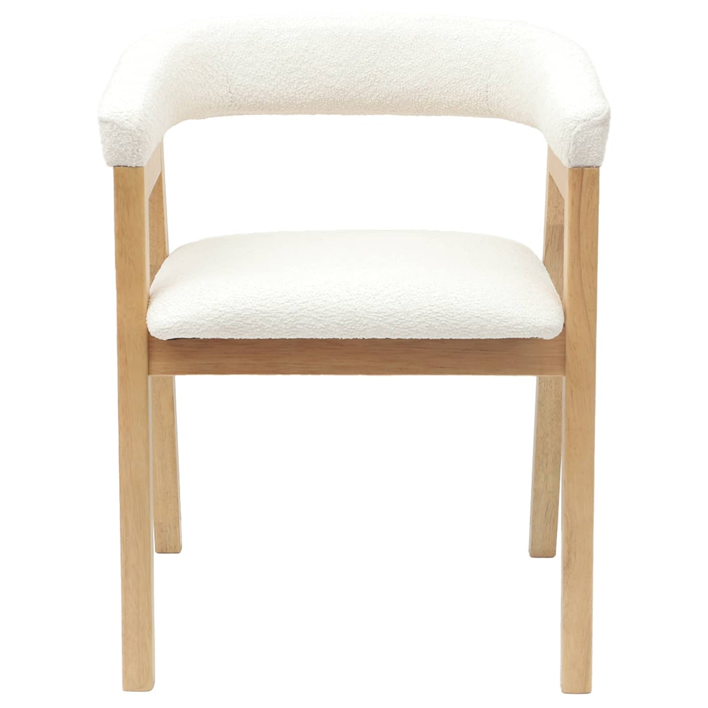 vidaXL Dining Chairs 2 pcs Natural 54 x 57 x 73 cm Solid Rubber Wood