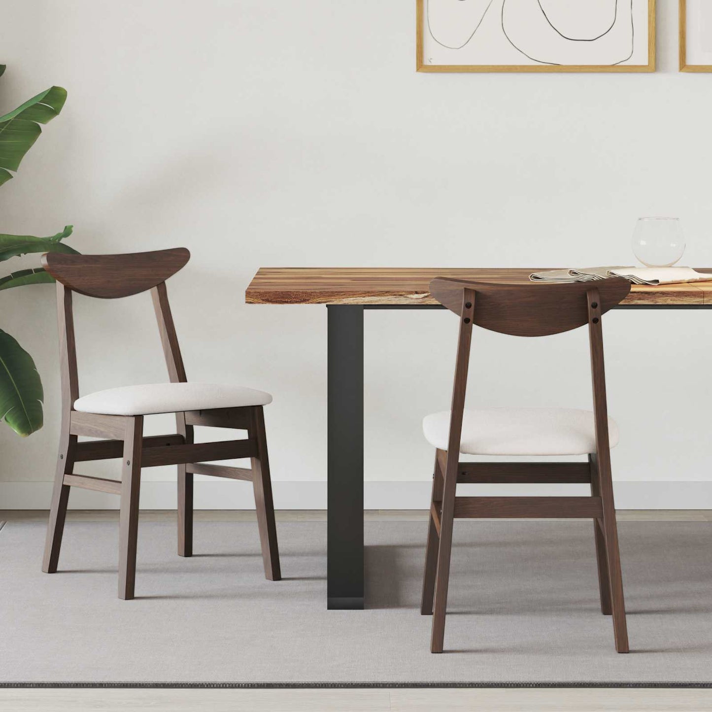 vidaXL Dining Chairs 2 pcs Light Brown 42 x 47.5 x 81 cm