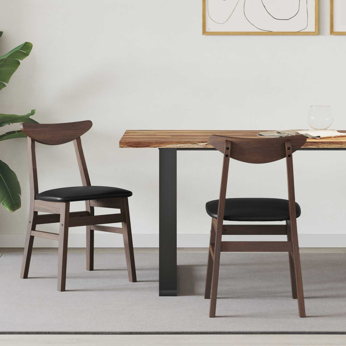 vidaXL Dining Chairs 2 pcs Light Brown 42 x 47.5 x 81 cm