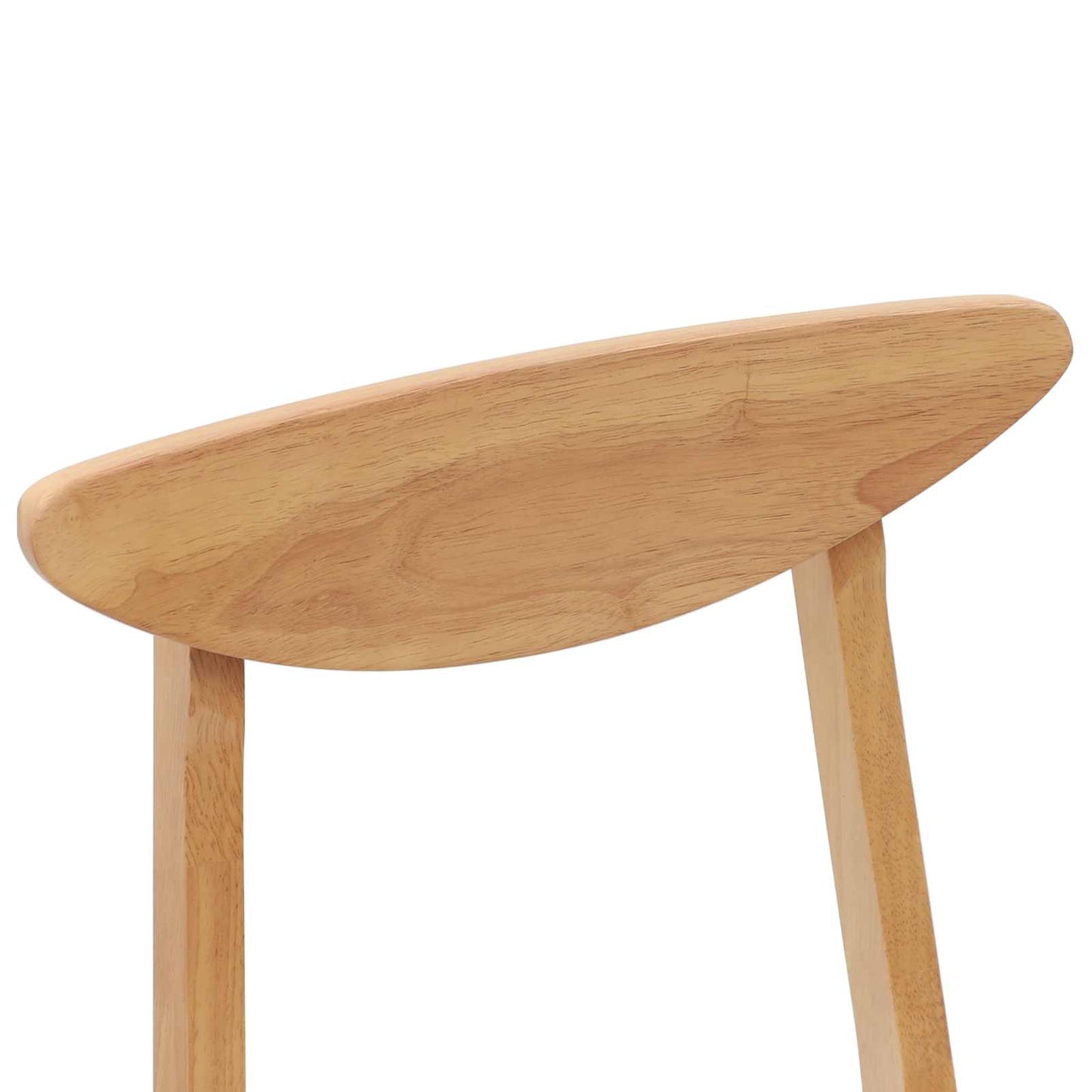 vidaXL Dining Chairs 2 pcs Natural 42 x 47.5 x 81 cm Solid Rubber Wood