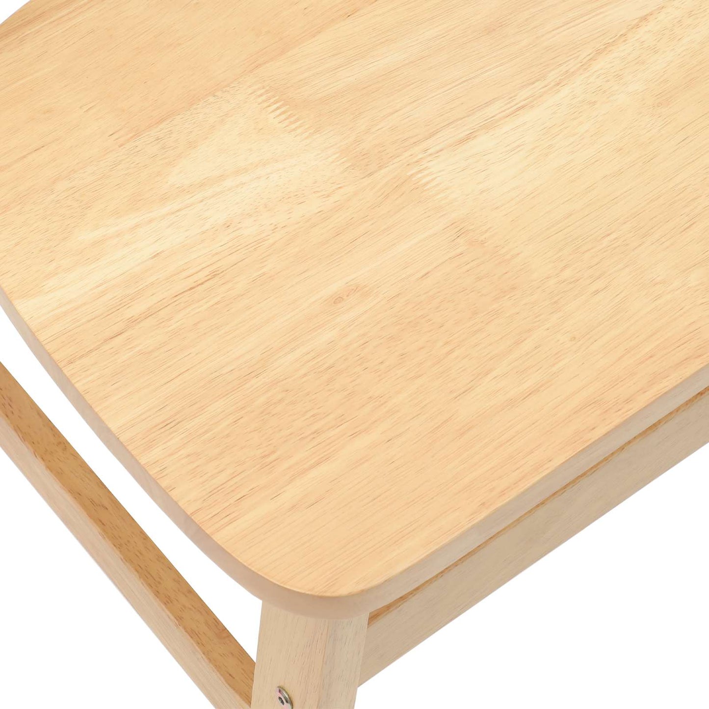 vidaXL Dining Chairs 2 pcs Natural 42 x 47.5 x 81 cm Solid Rubber Wood