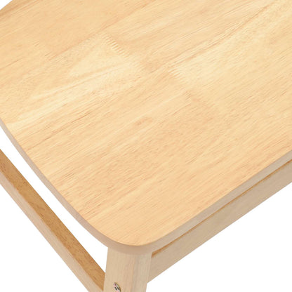 vidaXL Dining Chairs 2 pcs Natural 42 x 47.5 x 81 cm Solid Rubber Wood