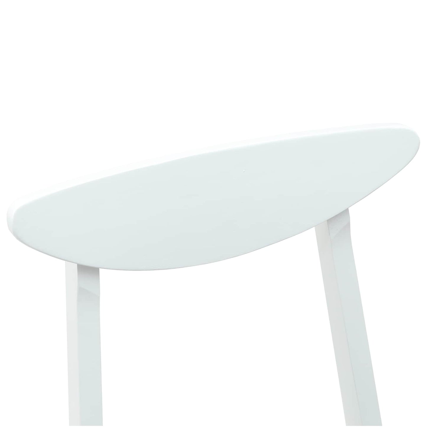 vidaXL Dining Chairs 2 pcs White 42 x 47.5 x 81 cm Solid Rubber Wood