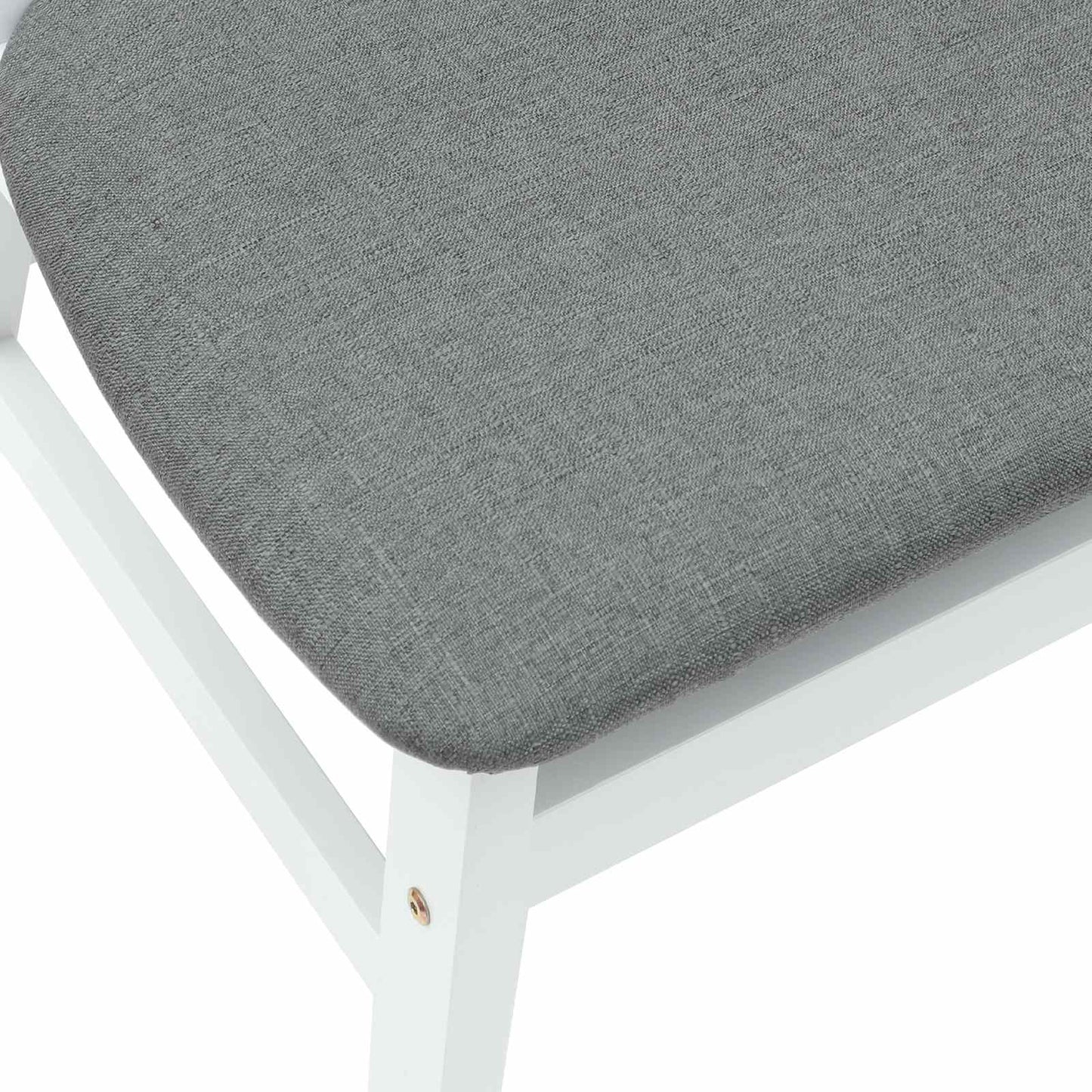 vidaXL Dining Chairs 2 pcs White 42 x 47.5 x 81 cm Solid Rubber Wood