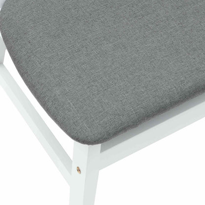 vidaXL Dining Chairs 2 pcs White 42 x 47.5 x 81 cm Solid Rubber Wood