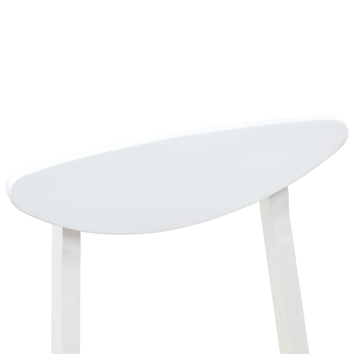 vidaXL Dining Chairs 2 pcs White 42 x 47.5 x 81 cm Solid Rubber Wood