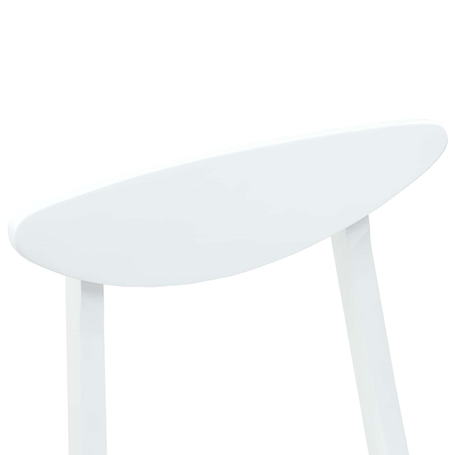 vidaXL Dining Chairs 2 pcs White 42 x 47.5 x 81 cm Solid Rubber Wood