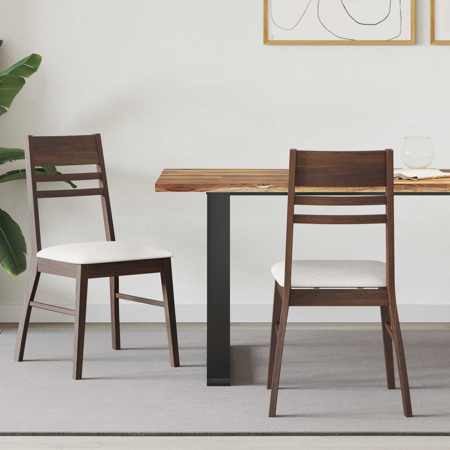 vidaXL Dining Chairs 2 pcs Light Brown 43 x 54 x 89 cm