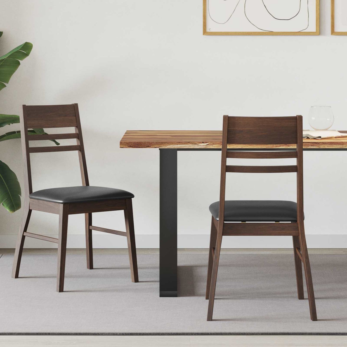 vidaXL Dining Chairs 2 pcs Light Brown 43 x 54 x 89 cm