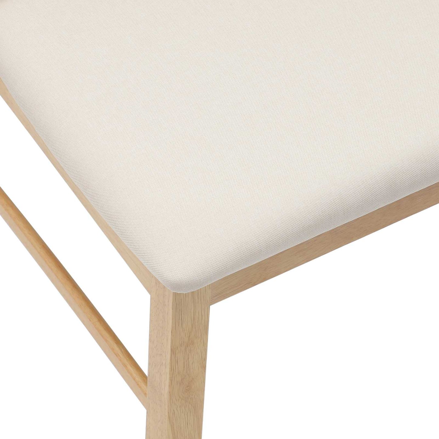 vidaXL Dining Chairs 2 pcs Natural 43 x 54 x 89 cm Solid Rubber Wood