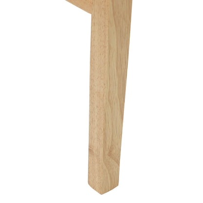 vidaXL Dining Chairs 2 pcs Natural 43 x 54 x 89 cm Solid Rubber Wood