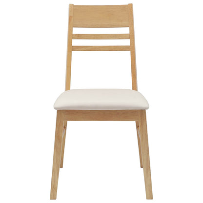 vidaXL Dining Chairs 2 pcs Natural 43 x 54 x 89 cm Solid Rubber Wood