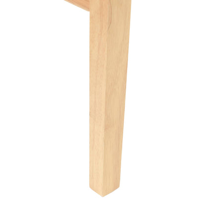 vidaXL Dining Chairs 2 pcs Natural 43 x 54 x 89 cm Solid Rubber Wood