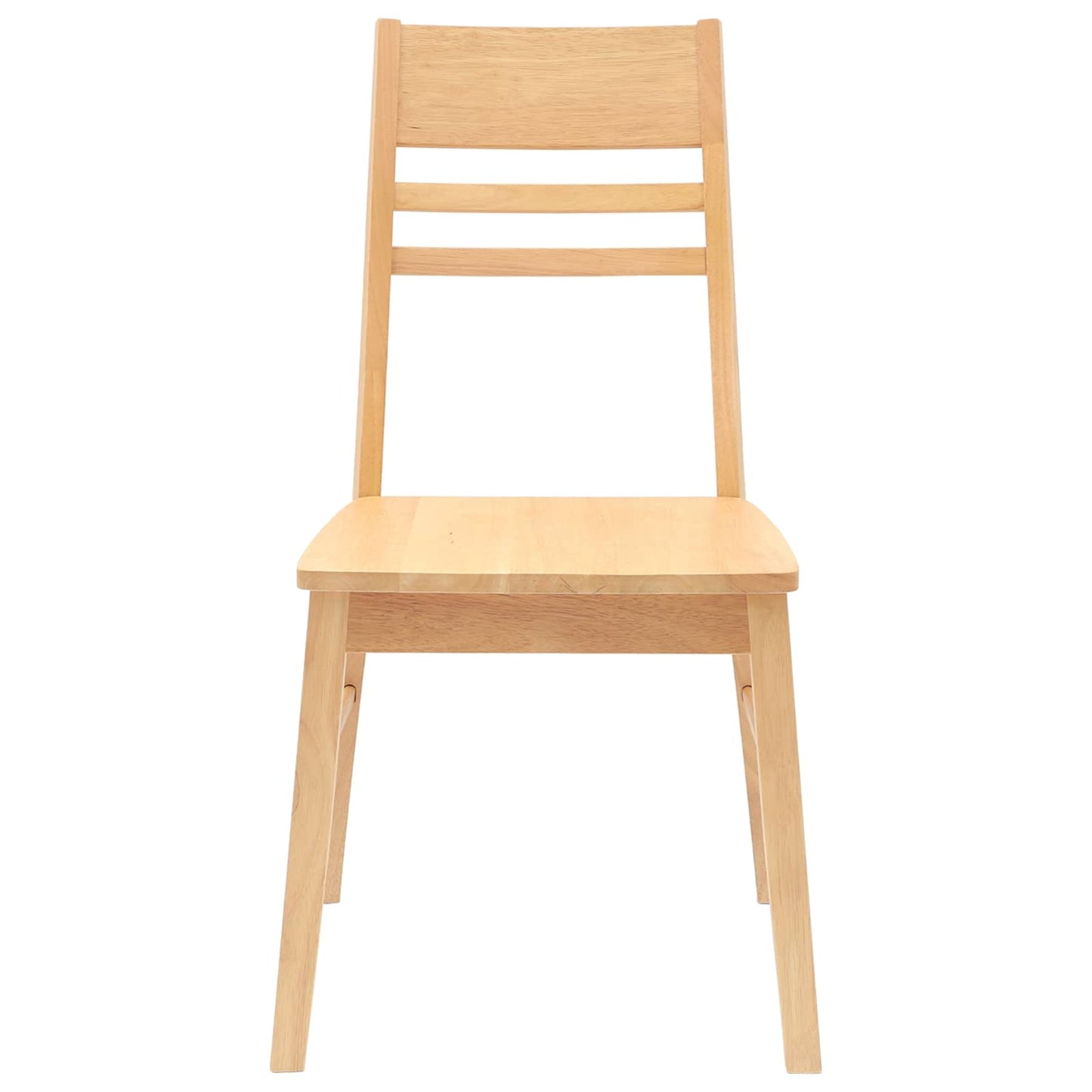 vidaXL Dining Chairs 2 pcs Natural 43 x 54 x 89 cm Solid Rubber Wood