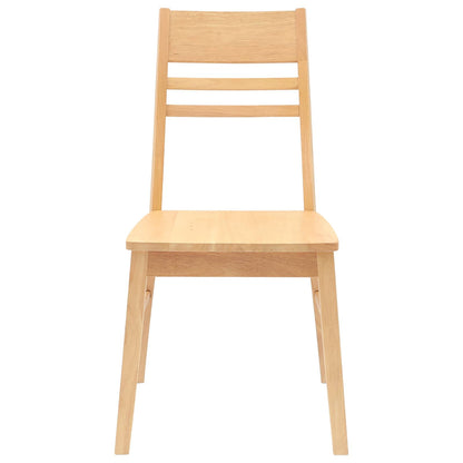 vidaXL Dining Chairs 2 pcs Natural 43 x 54 x 89 cm Solid Rubber Wood