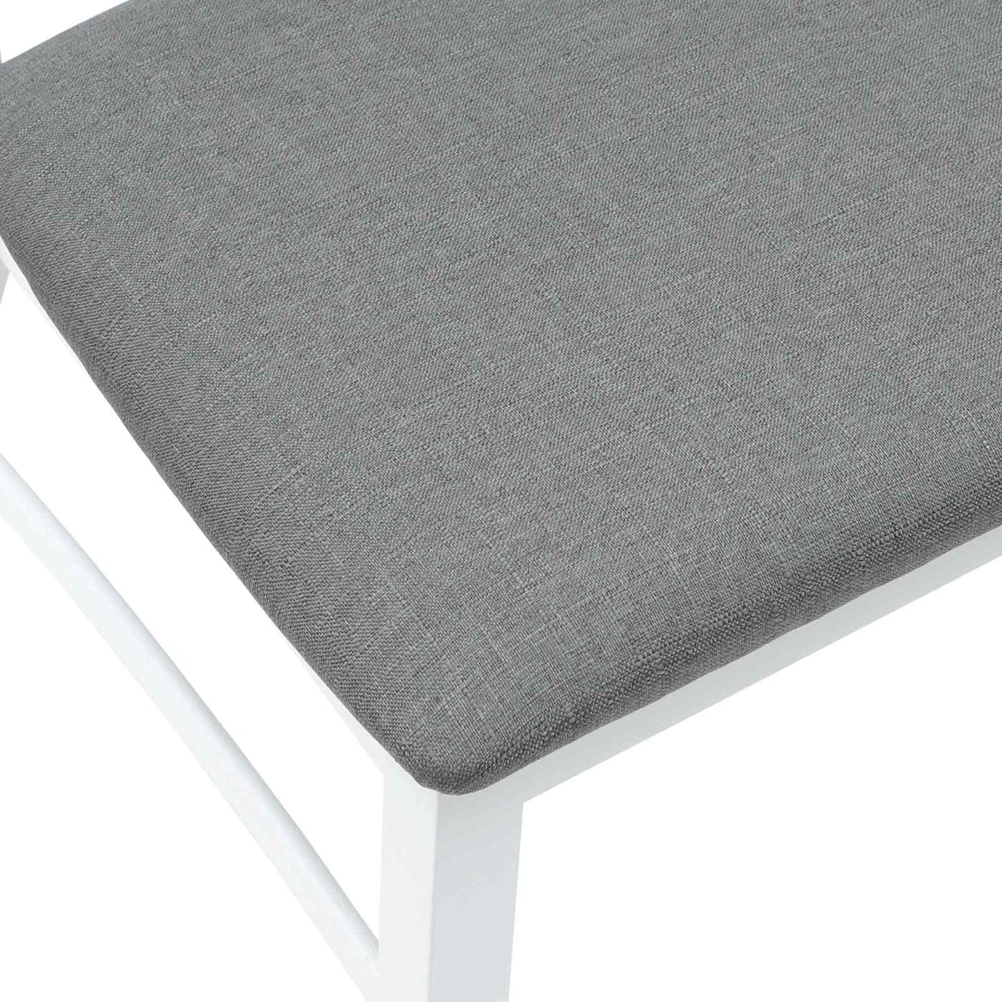 vidaXL Dining Chairs 2 pcs White 43 x 54 x 89 cm Solid Rubber Wood