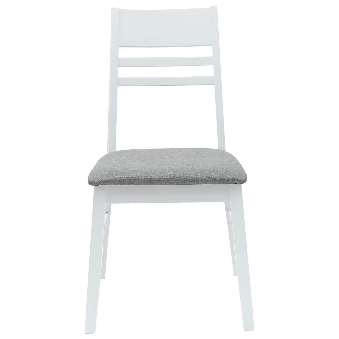 vidaXL Dining Chairs 2 pcs White 43 x 54 x 89 cm Solid Rubber Wood