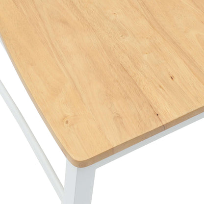 vidaXL Dining Chairs 2 pcs White 43 x 54 x 89 cm Solid Rubber Wood