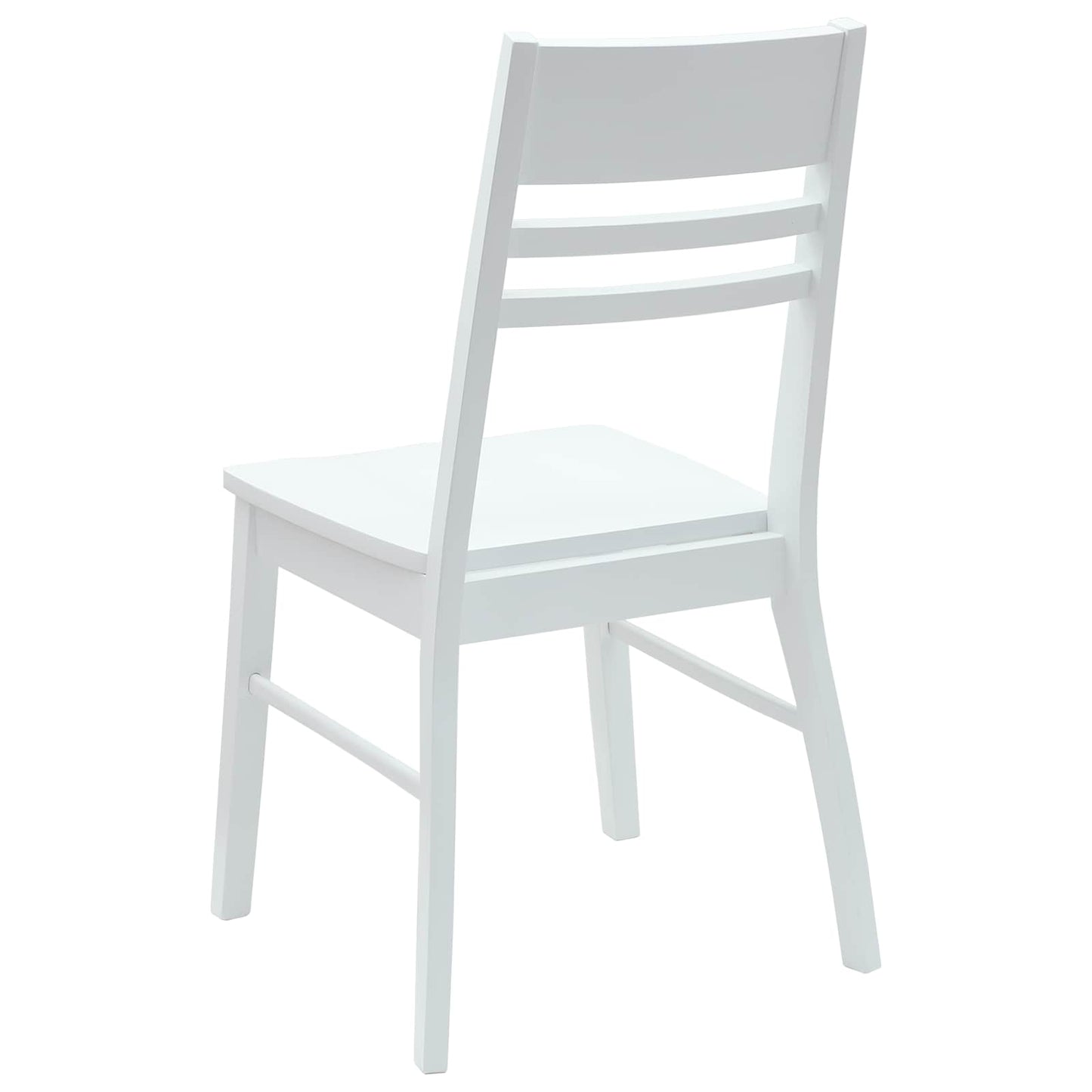 vidaXL Dining Chairs 2 pcs White 43 x 54 x 89 cm Solid Rubber Wood