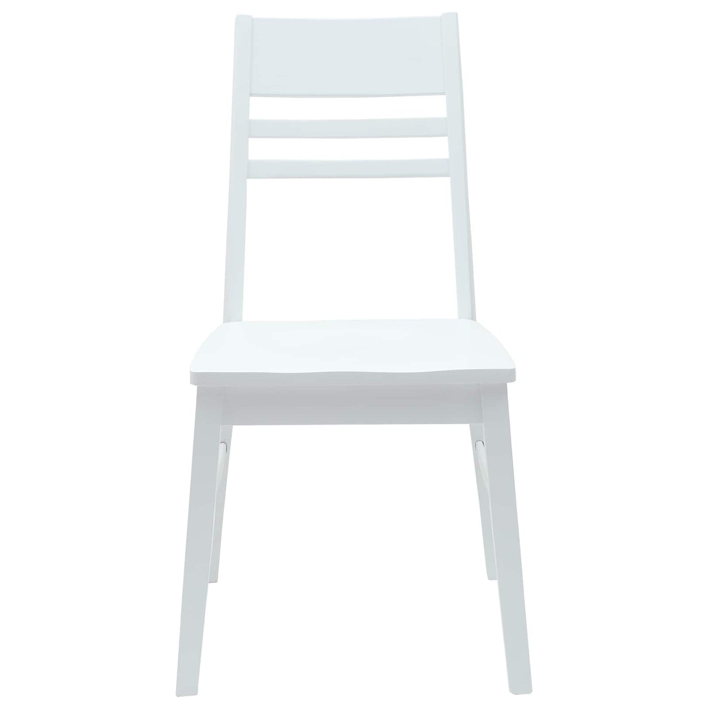 vidaXL Dining Chairs 2 pcs White 43 x 54 x 89 cm Solid Rubber Wood