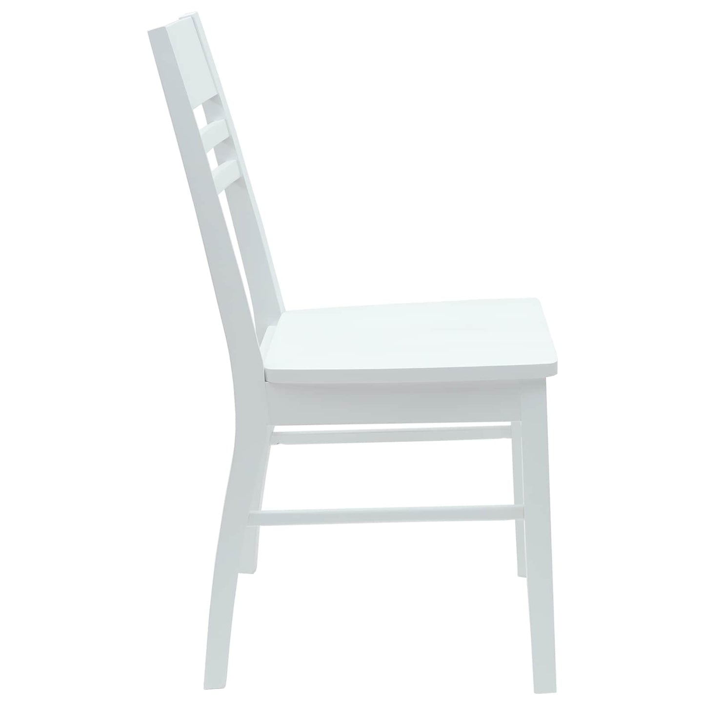 vidaXL Dining Chairs 2 pcs White 43 x 54 x 89 cm Solid Rubber Wood