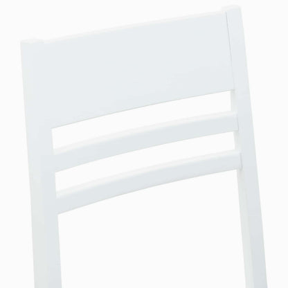 vidaXL Dining Chairs 2 pcs White 43 x 54 x 89 cm Solid Rubber Wood
