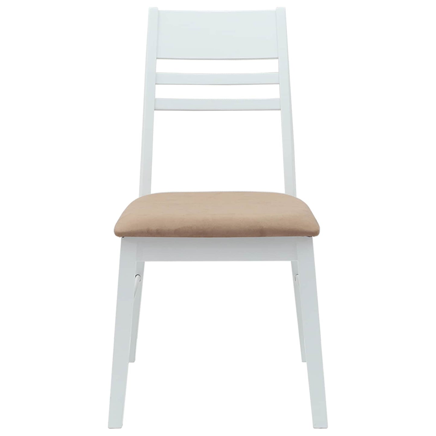 vidaXL Dining Chairs 2 pcs White 43 x 54 x 89 cm Solid Rubber Wood