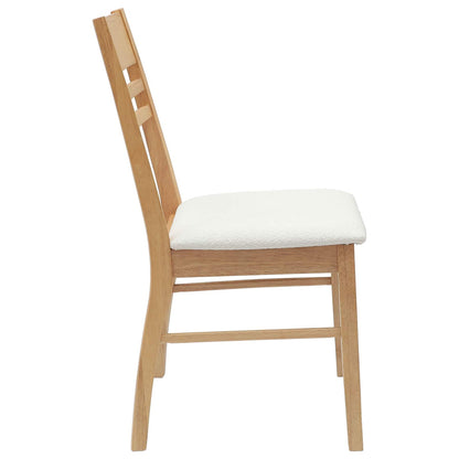 vidaXL Dining Chairs 2 pcs Natural 43 x 54 x 89 cm Solid Rubber Wood