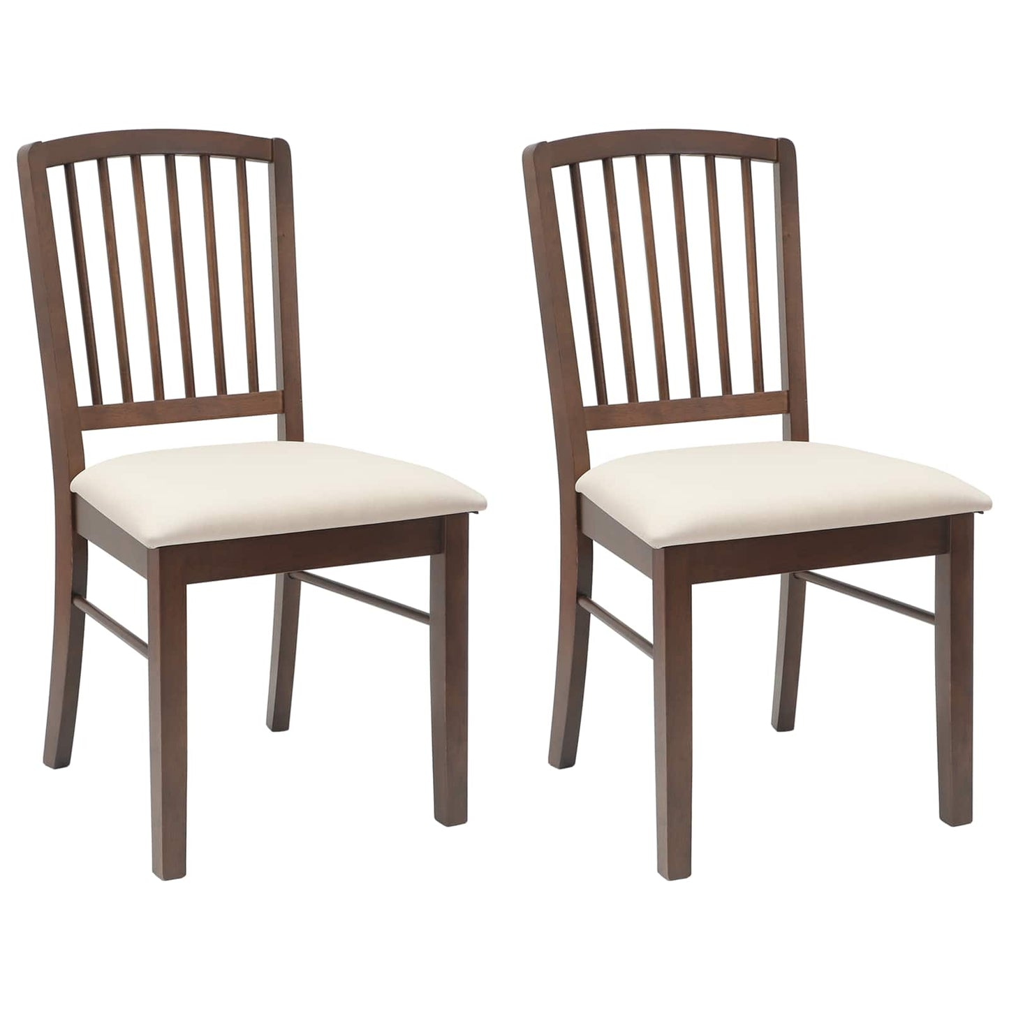 vidaXL Dining Chairs 2 pcs Light Brown 50 x 52.5 x 91 cm