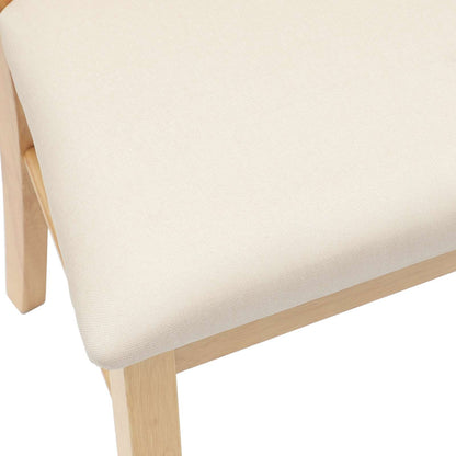 vidaXL Dining Chairs 2 pcs Natural 50 x 52.5 x 91 cm Solid Rubber Wood