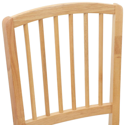 vidaXL Dining Chairs 2 pcs Natural 50 x 52.5 x 91 cm Solid Rubber Wood