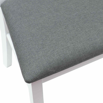 vidaXL Dining Chairs 2 pcs White 50 x 52.5 x 91 cm Solid Rubber Wood