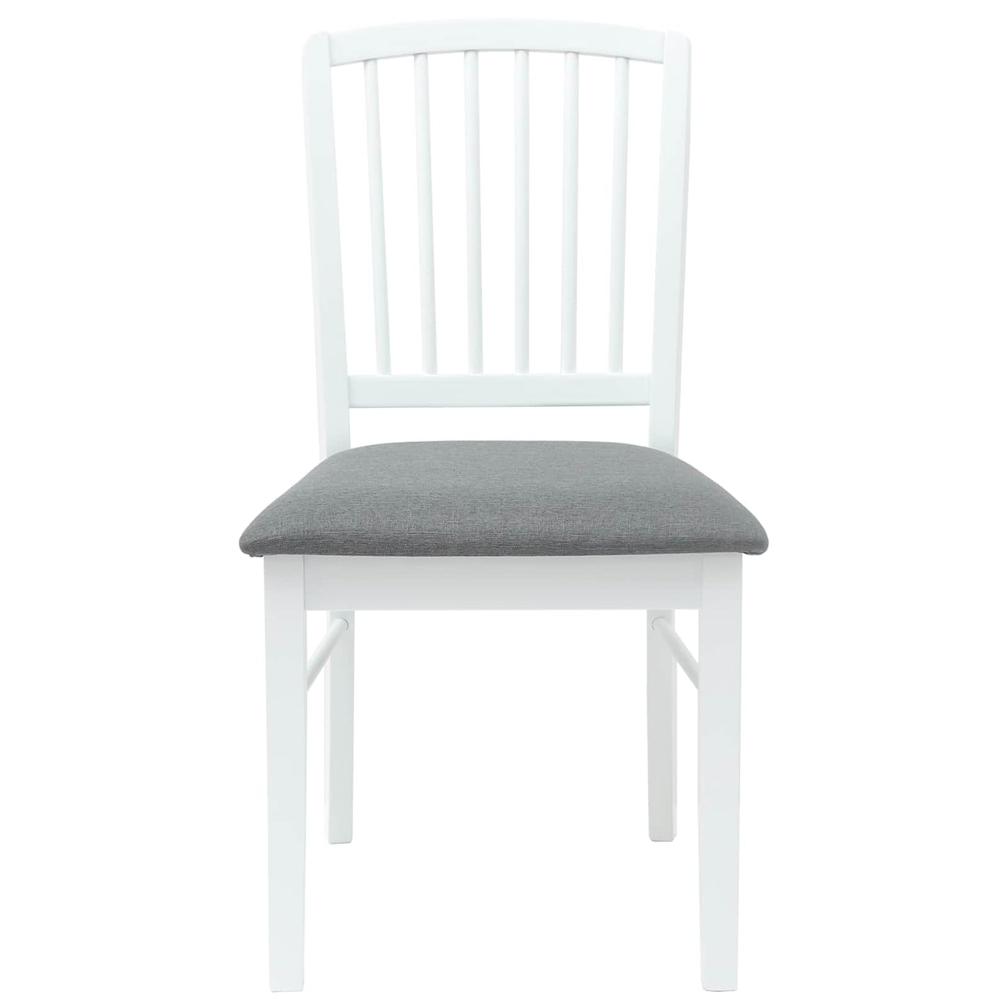 vidaXL Dining Chairs 2 pcs White 50 x 52.5 x 91 cm Solid Rubber Wood