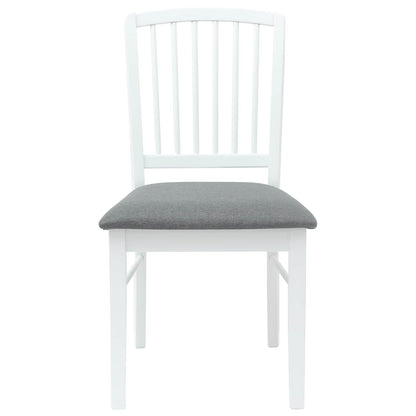 vidaXL Dining Chairs 2 pcs White 50 x 52.5 x 91 cm Solid Rubber Wood